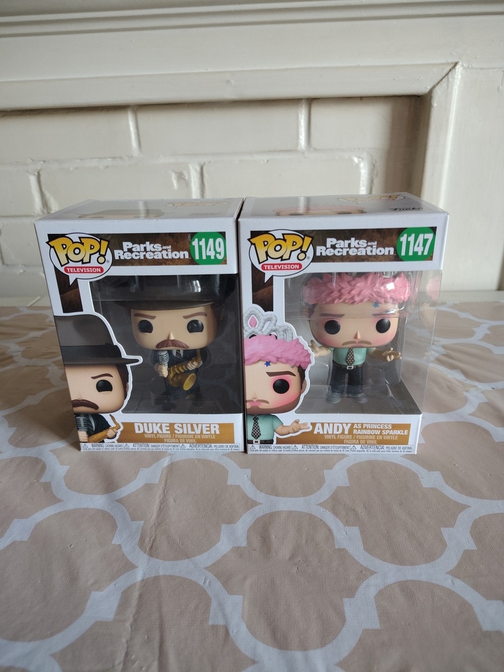 Funko Pop! Parks and Recreation Duke Silver & Andy (Rainbow Sparkle) Set